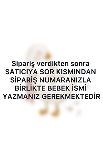 mogokids Bebek anı küpü bebek isim küpü ve renkli isimli doğal keçi kılı 6 parca Taraklı