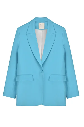 Quzu Jachetă Blazer Albastru