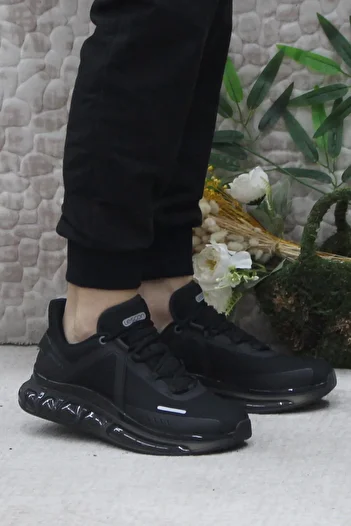 Lescon Etherıum 3 Black Flexible and Comfortable Men's Sports Shoes - Airfoam Original Product