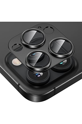 Fibaks Full Protection Titanium Camera Lens Protector with Frame Compatible with Apple iPhone 15 Pro & iPhone 15 Pro Max