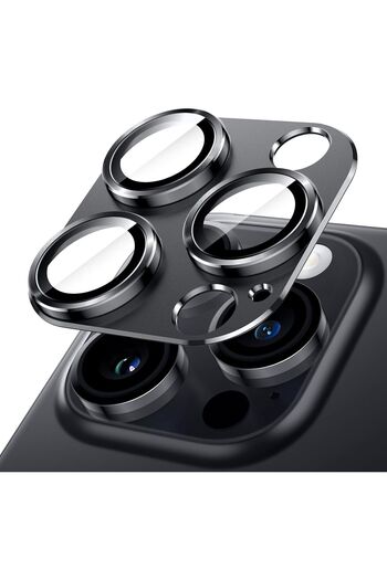 Fibaks Full Protection Camera Lens Protector with Frame Compatible with Apple iPhone 14 Pro & iPhone 14 Pro Max