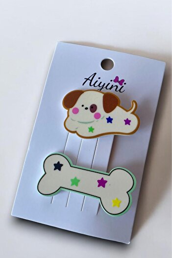TAKIŞTIR Mixed Color Dog and Bone Figured Side Buckle Set