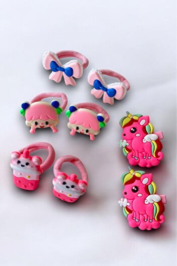 TAKIŞTIR Pink Color Mixed Figure Buckle Set