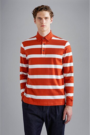 PAUL&SHARK MEN'S KNITTED POLOSHIRT C.W. COTTON
