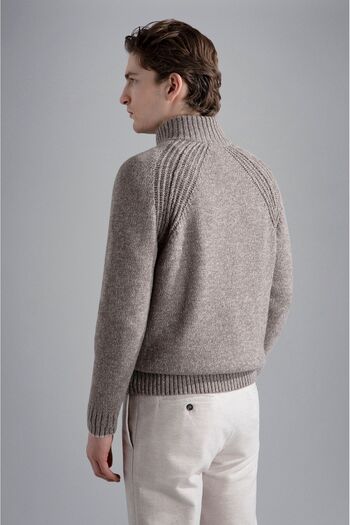 PAUL&SHARK MEN'S ZIPPED PULLOVER C.WWOOL