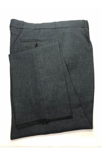 BUGİ GİYİM Men's Fabric Trousers Pleated Blue Gray Filafil