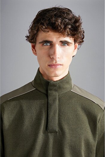 PAUL&SHARK MEN'S ZIPPED PULLOVER C.W. WOOL