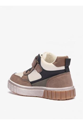 LBL by Shoexpress Panelled High Cut Sneakers with Hook and Loop Closure