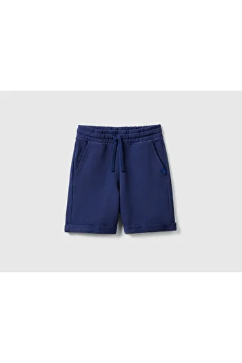 United Colors of Benetton Bermudské šortky Benetton Logo Navy Blue – chlapecké