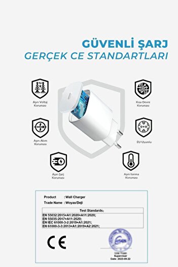 woyax By Deji Iphone 8 X Xs Xr 11 12 13 14 / Pro Max Mini Plus Cihazları Hızlı Şarj Aleti 20w Lightning