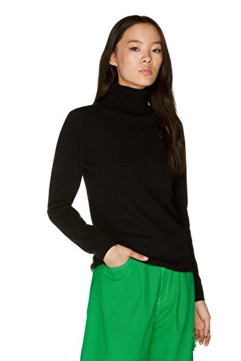 United Colors of Benetton Pulover de damă Merino cu gât înalt - 311931002D2348