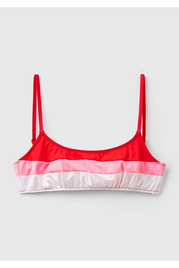 United Colors of Benetton Red Mix - Adjustable Strap and Tie-up Bikini Top