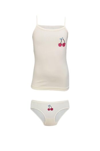 Onurel 5-Piece Girl's Assorted Colored Cherry Printed Top and Bottom Set