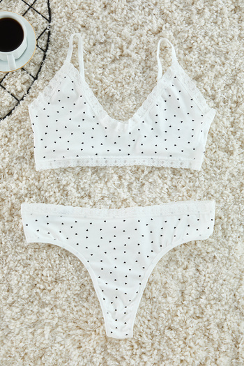 Trendyol Collection White Cotton Heart Lace Covered Strap Knitted Underwear Set Thmaw25Cc00018