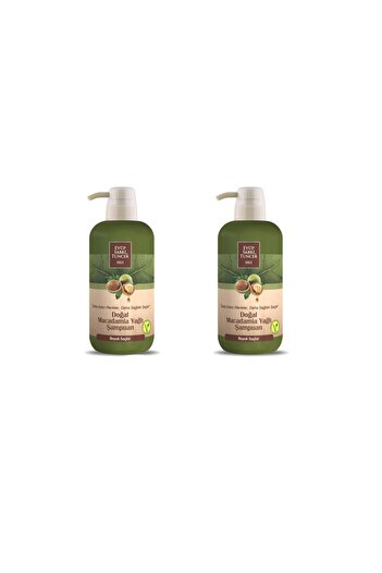 Eyüp Sabri Tuncer Natural Shampoo with Macadamia Oil - 600 Ml Pet Bottle X 2