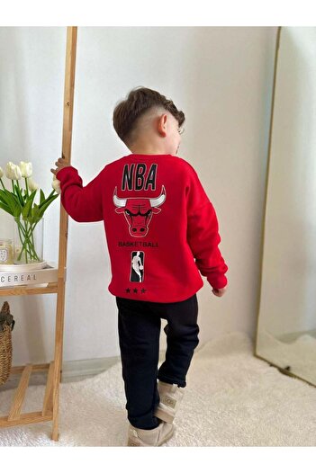 MİNİKO KİDS Boy's Cotton Tracksuit Set - Crew Neck with Back Detail