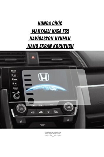 UniqAnatolia Honda Civic Make-up Case Fc5 Navigation Compatible 9h Nano Screen Protector