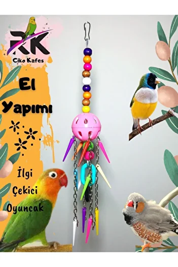 Ciko Kafes Colorful Toy Attractive for Parrots for Little Birds