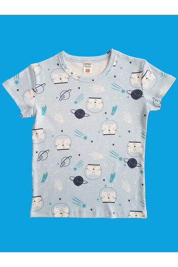 Çamaşır Bahçesi Set de pijamale pentru copii cu mâneci scurte cu model#printingchildspjimatakım#planetpatternlipjamas#grădina de spălătorie