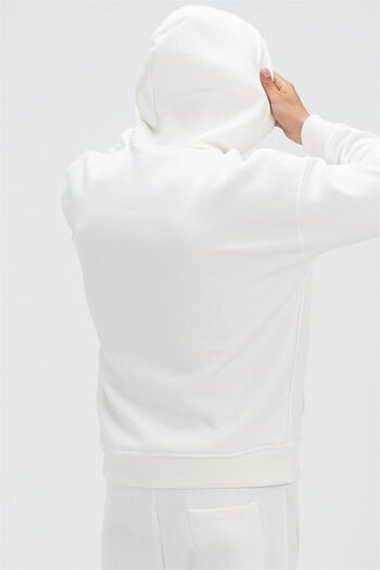 HYPERS Signature Embroidered Ecru Sweatshirt Jogger Set