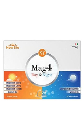 New Life MaG 4 day & NiGht - Food ContaininG MaGnesium and Vitamin B6 30+30 Tablets