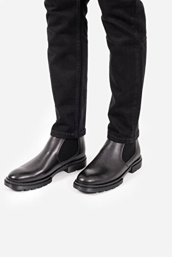 LUSIVE Men's Winter Boots - Genuine Leather, Water & Cold Resistant, Furry - Luass25Al0030