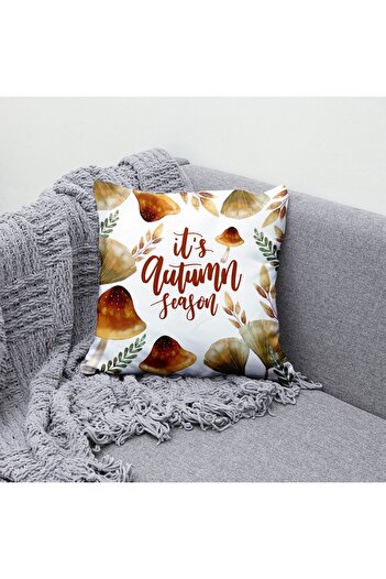 Evmila Pumpkin Pattern Velvet Throw Pillow Cover - Autumn Themed, Double Sided Printed, Zippered, 43X43 cm