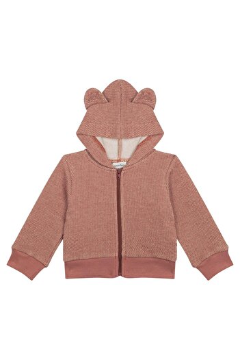 Antebies Orange Futter Bear Eared Sweatshirt Trousers Set