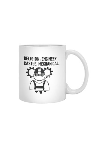 Fizello هدية ميكانيكية من Engineer Crafts، كوب أبيض، هدية، مهر، حامل عرض