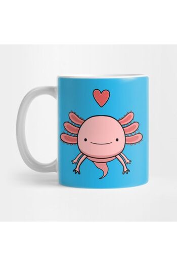 TatFast Axolotl Love Heart Drawing Mug, Gift, Dowry, Presentation Holder