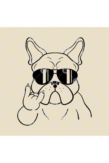 TatFast Franco the French Bulldog Triblend Trophy, Gift, Dowry, Presentation