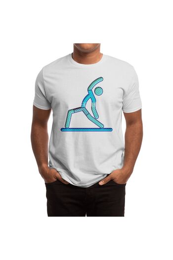 Fizello Men's and Women's Yoga and Pilates Simbol Transparent T-Shirt Unisex White T-Shirt
