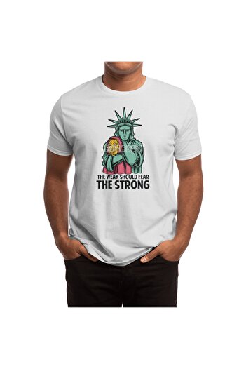 Fizello Чоловічий та жіночий білий футболка - "The Weak Should Fear The Strong" Unisex T-shirt