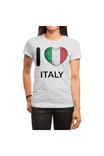 Fizello I Love Italy - Чоловічий та жіночий білий унісекс футболка