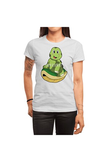 Fizello Чоловічий та жіночий білий футболка Turtle Without Shell