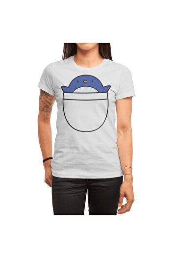 Fizello Pocket Penguin Унісекс Біла футболка