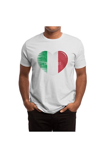 Fizello I Love Italy - Чоловічий та жіночий білий унісекс футболка