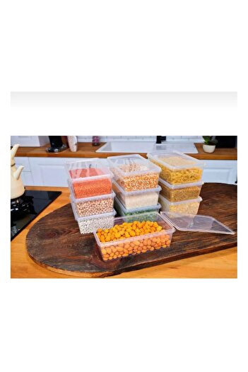 Hane216 5 Self-Covered Storage Containers Suitable for Deep Freezer 2 Lt