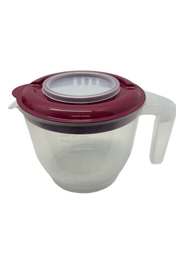 Hane216 2.5 lt Mixer Bowl - With Special Protection Lid, Non-Splashing