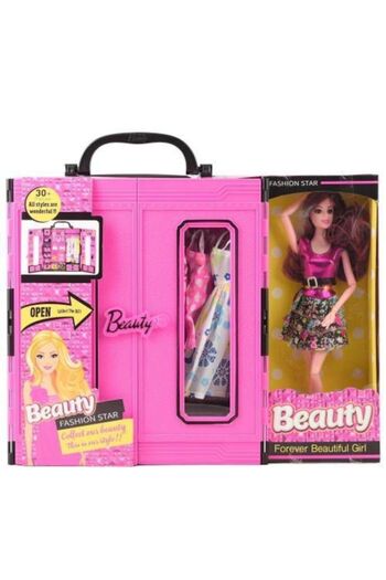Mia Barbie Gardırop, Sonsuz Hareketli Bebek Ve Giysili, Ayakkabılı, Çantalı Elbise Dolabı