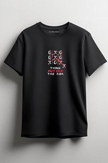 SM Satranç Medya Unisex "Think Outside the Box" Printed T-Shirt