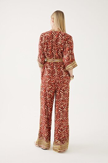 Exquise Mixed Color Belted Jacket