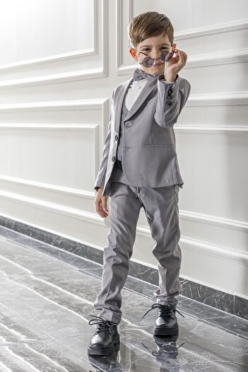 Nexactive Children's and Teenagers' Seasonal Bow Tie Suit - Vest, Ball Neck and Groom Suit Set 5