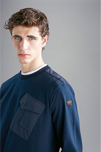 PAUL&SHARK MEN'S KNITTED SWEATSHIRT C.W. COTTON