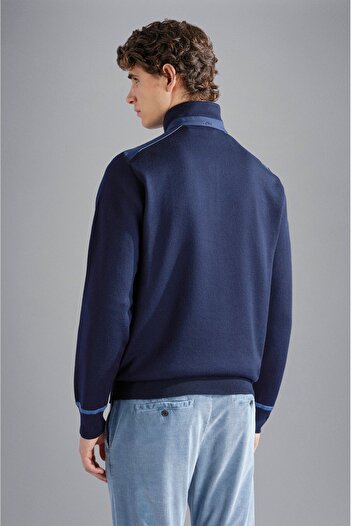 PAUL&SHARK MEN'S ZIPPED PULLOVER C.WWOOL