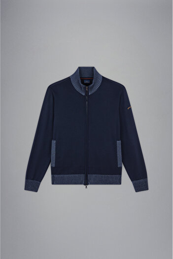 PAUL&SHARK MEN'S ZIPPED PULLOVER C.W. WOOL