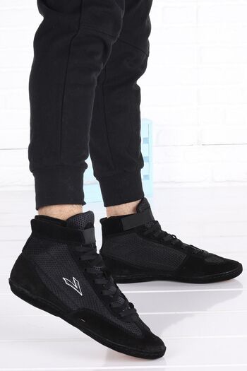 LIG Men's Living Room Sports Leather Shoes - Black 70 Wrestling, Lace-Up, Low Heel (1-4 cm) Type0 100% Sun