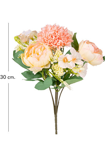 Herdekora Yapay Çiçek Şakayık Buket 6 Dal Somon-Pembe 30 Cm.