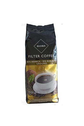 Rioba Filtre Kahve %80 Arabica %20 Robusta Öğütülmüş Kahve 1000 Gr