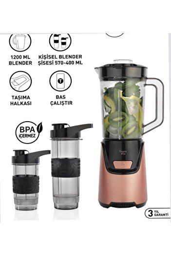 Home Tropix Pro Kişesel Blender- roze